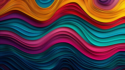 Obraz premium A colorful wave with a blue stripe
