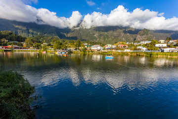 Fototapeta premium Mare à Joncs, cirque de Cilaos, île de la Réunion 