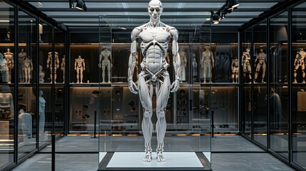 Fototapeta premium Anatomical Figure Display in Museum