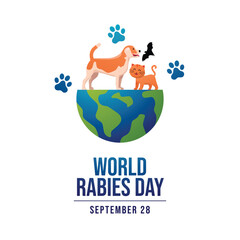 World Rabies Day vector design template good for celebration usage. World Rabies Day design. flat design. eps 10.