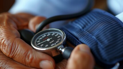 Close Up Of Blood Pressure Gauge During Measurement