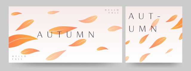 Autumn Background or social media post template. vector A4 design