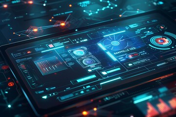 Futuristic Interface Design: Digital Display