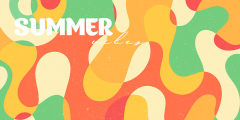 Creative concept of summer bright and juicy cards. Modern abstract art design with liquid shapes with overlay effect. Templates for celebration, ads, branding, banner, cover, label, poster, sales