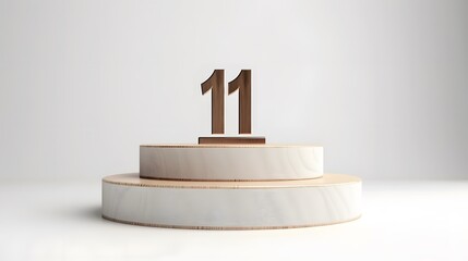 sport winner podium pedestal at sport competition on white background.