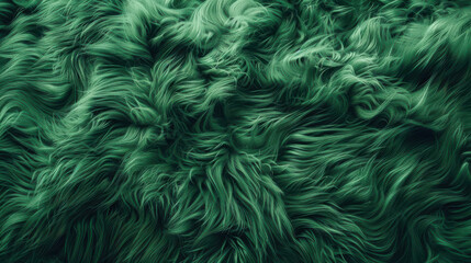 Smooth and luxurious green fur texture background, exuding elegance and sophistication