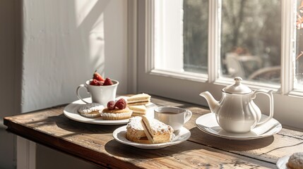 Fototapeta premium Afternoon Tea Time by the Window