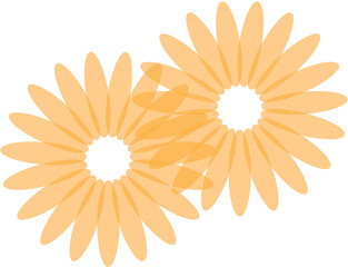 Yellow Abstract Double Petal Mandala: Symmetrical Floral Design in Warm Hues