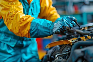 mechanic working in workshop