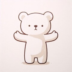 Obraz premium Minimalist Teddy Hug