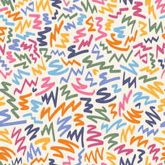 Hand drawn abstract seamless pattern, collorful background, simple style - great for textiles, banners, wallpapers, wrapping - vector design