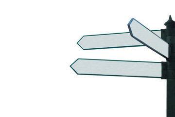 Isolated image of blank road sign for use in various designs on transparent background png file.