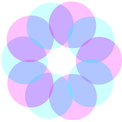 Pink anda Blue Floral Pattern: Elegant Symmetry in Modern Design