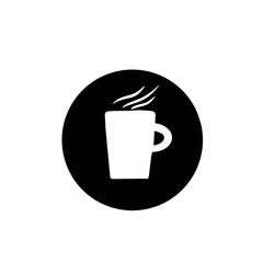 black round icon element tea cup image PNG