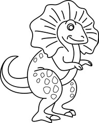 Dinosaurs cartoon, doodle line art
