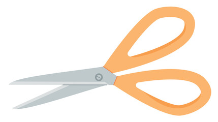 Embroidery scissors tool badge, doodle tailor craft decoration object, cartoon embroidery supplies design, vector sewing accessories illustration, hand drawn dressmaking tool element,