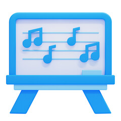 PNG 3D Music Class icon isolated on a white background