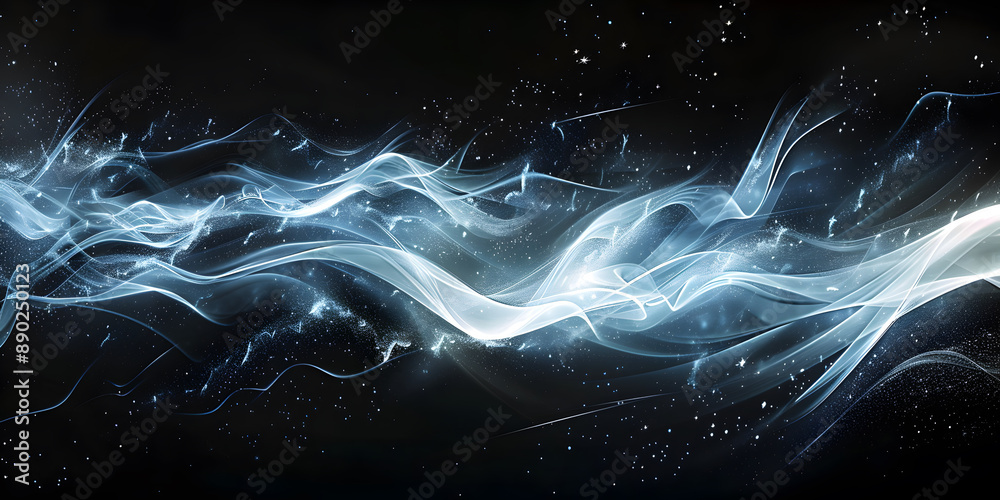 Poster waves virtual abstract background