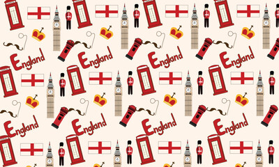 pattern with london background seamless wallpaprt england pattern