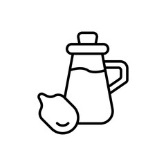 Pumpkin drink outline icons, minimalist vector illustration ,simple transparent graphic element .Isolated on white background