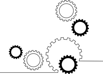 icon set of gear, setting, mechanical etc