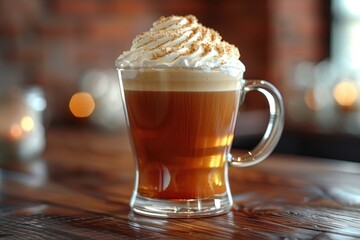 Ireland Irish Coffee A hot beverage consisting of coffee, Irish whiskey, sugar, and topped with cream, served in a glass mug