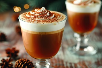 Ireland Irish Coffee A hot beverage consisting of coffee, Irish whiskey, sugar, and topped with cream, served in a glass mug