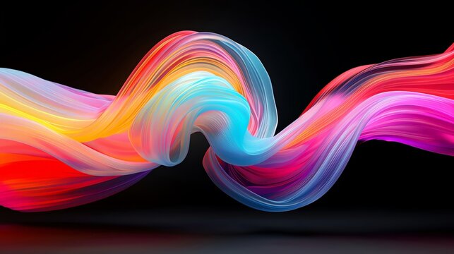 Abstract digital painting reacting to music, music and colors, artistic visual synchronization