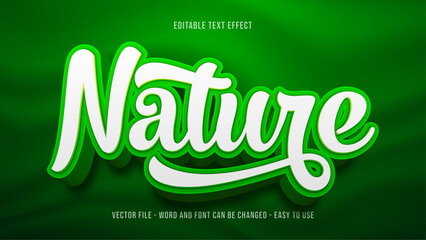 Editable nature theme text effect