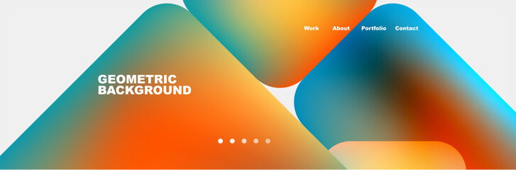 Arrows and squares with bright colors and round angles. Vector Illustration For Wallpaper, Banner, Background, Card, Book Illustration, landing page