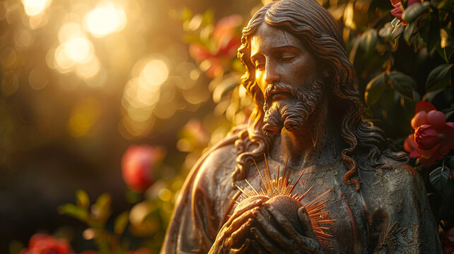 Jesus statue close up