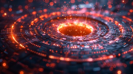 Product launch invitation with an open area and writing space available in the center The card features innovative and futuristic design elements highlighting the introduction of a new product