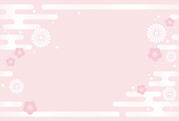 Japanese Seamless Vector Abstract Background Illustration.  Horizontally Repeatable.