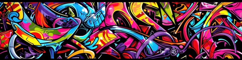 dynamic shapes and bright colors, adding an urban edge to any space.