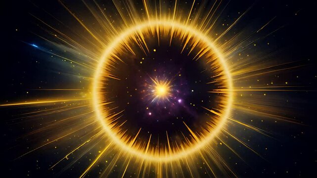 Abstract Yellow space galaxy
