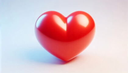 Obraz premium 3D Render of Red 3D Heart Shape Model