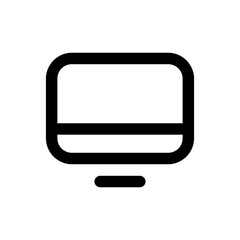 Computer Monitor Line Style Icon. Vector Illustrations.