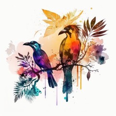 Obraz premium Exotic bird logo design for business brands. AI generated