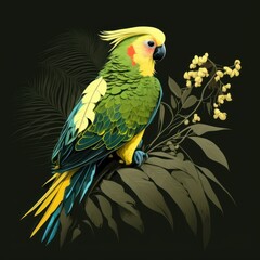 Fototapeta premium Exotic bird logo design for business brands. AI generated
