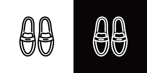 ローファーのシンプルな線画アイコン