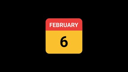 6th February Date Animation