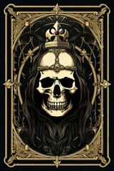 Vivid Skull Art Symbolizing Spirit, Religion, and Dark Interpretations in Tarot Card Readings for Deep Spiritual and Occult Insights