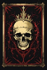 Vivid Skull Art Symbolizing Spirit, Religion, and Dark Interpretations in Tarot Card Readings for Deep Spiritual and Occult Insights