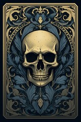 Vivid Skull Art Symbolizing Spirit, Religion, and Dark Interpretations in Tarot Card Readings for Deep Spiritual and Occult Insights