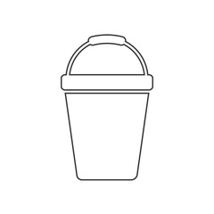 Pail Icon Logo Template Vector