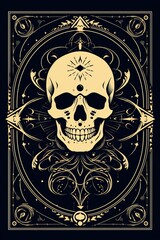 Vivid Skull Art Symbolizing Spirit, Religion, and Dark Interpretations in Tarot Card Readings for Deep Spiritual and Occult Insights