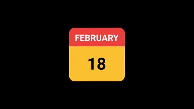 18th February Date Animation
