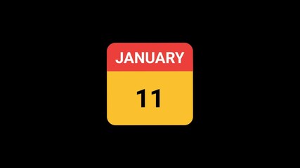 11th January Date Animation