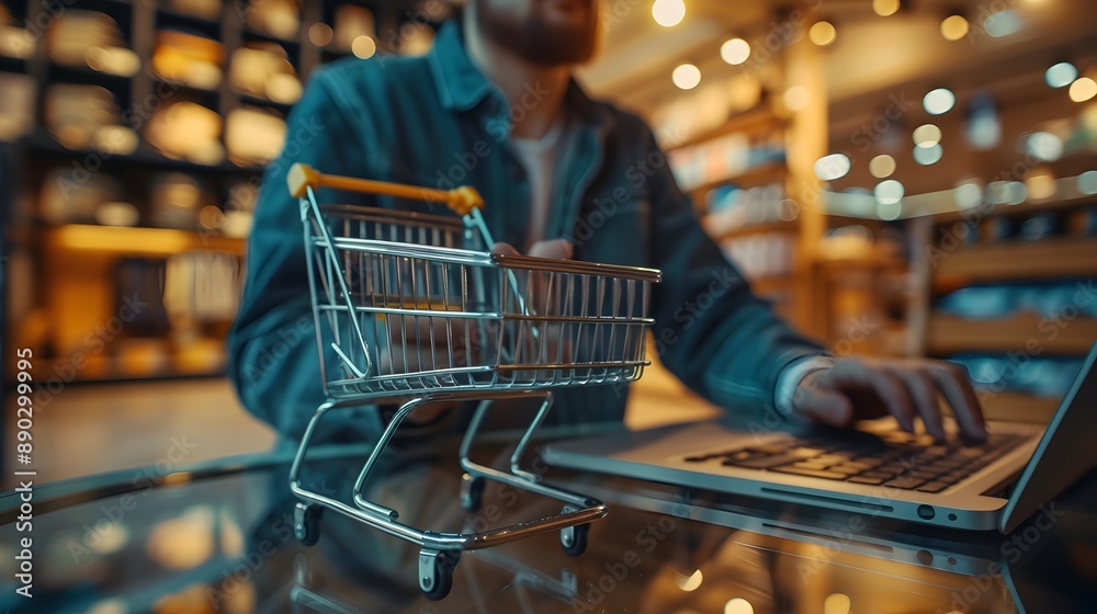 Poster developer optimizing e commerce website speed in modern workspace