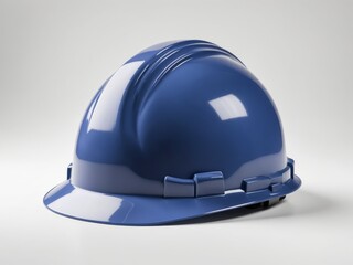 construction hard hat sapphire blue color isolated on white background